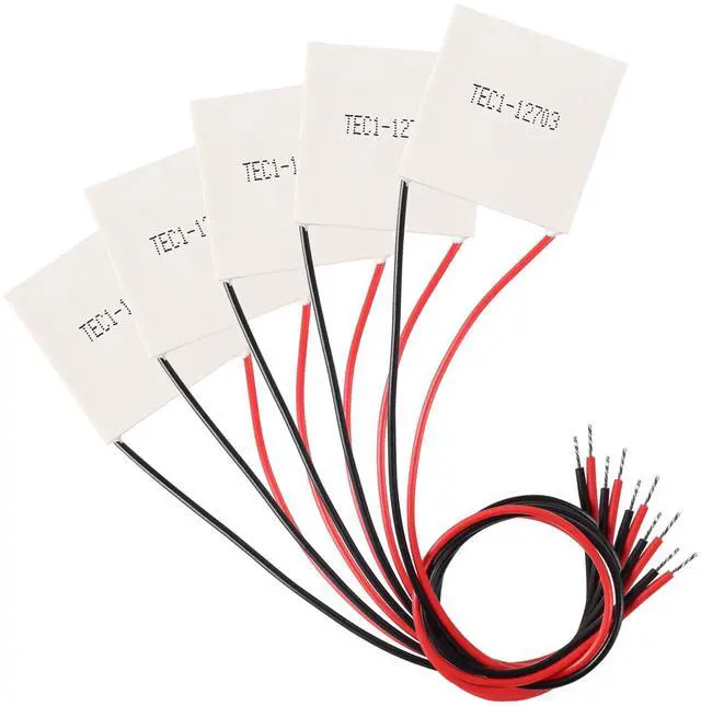Main image of 6Pcs TEC1-12703 Heatsink 12V 12A 29.7W Thermoelectric Cooler 40mm x 40mm Cooling Peltier Plate Module for Semiconductor Thermoelectric Heatsink Generation