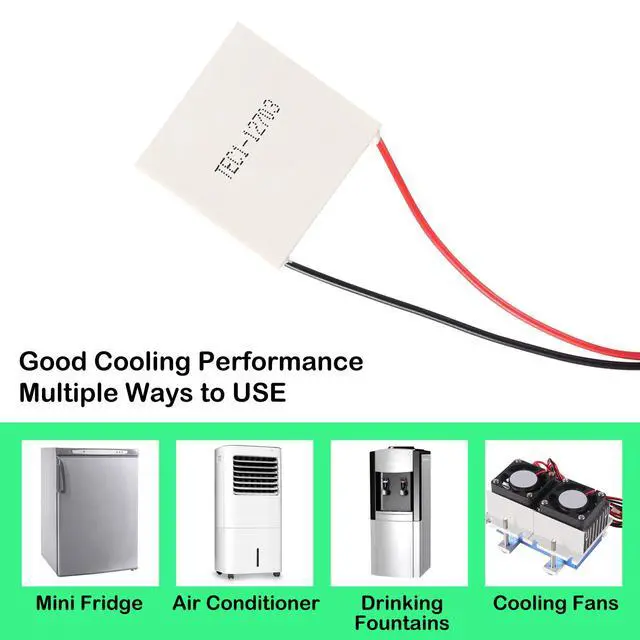 Alt view image 5 of 5 - 6Pcs TEC1-12703 Heatsink 12V 12A 29.7W Thermoelectric Cooler 40mm x 40mm Cooling Peltier Plate Module for Semiconductor Thermoelectric Heatsink Generation