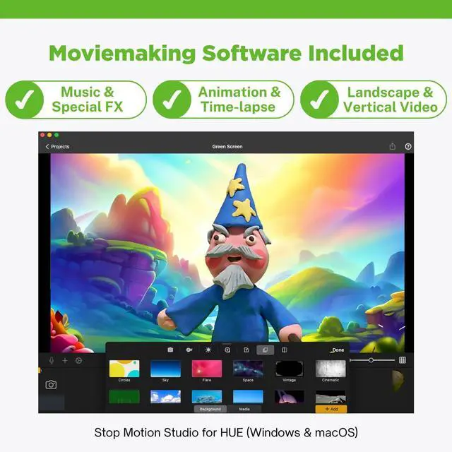 Alt view image 3 of 5 - HUE Animation Studio: Complete Stop Motion Kit (Camera, Software, Book) for Windows/macOS (Red) with Carry Case