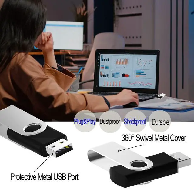 Alt view image 4 of 5 - USB Flash Drive 4GB 20 Pack Multiple-Color and Flash Drive Case of 20 Slots, Thumb Drive 4 GB Set of 20 with USB Oragnizer Case