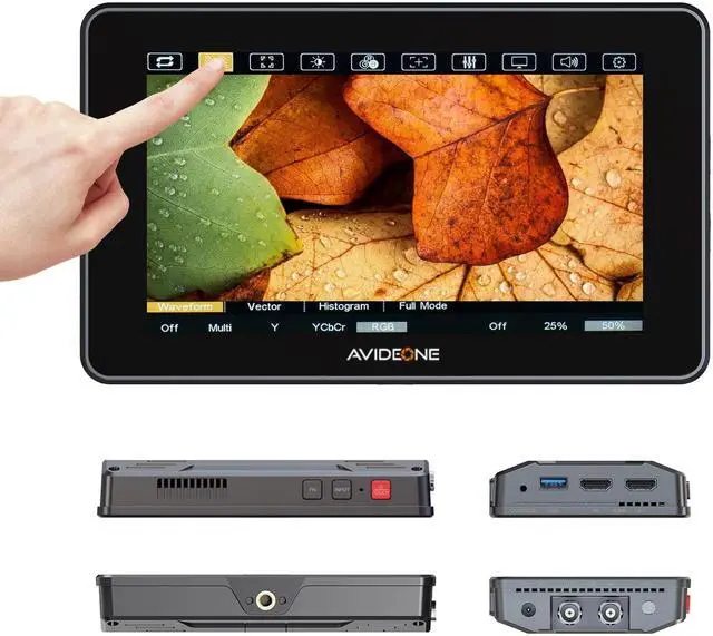 Main image of 5.5'' DSLR Camera Field Monitor with 2000Nits Ultra Brightness Touchscreen 4K HDMI 3G-SDI 1920x1080 Video Monitor with 3D-LUT HDR Waveform Vector Scope Histogram