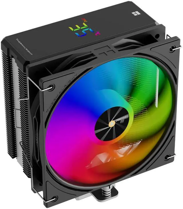 Main image of Thermalright Assassin X 120R Digital ARGB Black CPU Cooler Air with 4X6mm HeatPipes, Digital Screen Top Cover,PWM Fan Heatsink CPU Cooler,151mm High, for AM5 and Intel lga1700/1851/1150/1151/1200