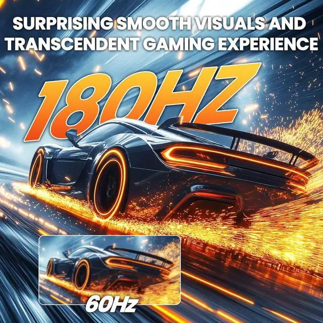 Alt view image 4 of 5 - CRUA 27" Curved Gaming Monitor, 2k QHD(2560*1440P) VA Screen, 1800R, 165Hz/180Hz Computer Moniter, Supports AMD Freesync, 120% sRGB, Built-in Speakers, Wall Mountable Installs(HDMI 2.0/DP 1.4)-Black