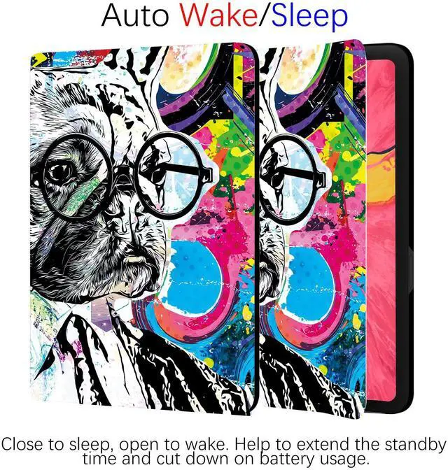 Alt view image 4 of 5 - Berkin Arts for iPad Mini 7th 2024 & iPad Mini 6th 2021 (8.3 Inch) Folio Case Premium Leather Cover Maximalism English Bulldog Portrait
