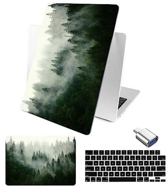 Alt view image 2 of 5 - Batianda Case for 15-inch MacBook Air 2025 M4 2024 M3 2023 M2 Chip Model A3241/A3114/A2941, Unique Designed Protective Plastic Hardshell & Keyboard Cover -Durable Scratch-Resistant, Forest