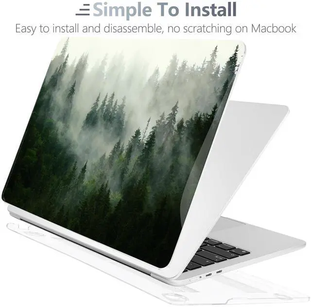 Alt view image 3 of 5 - Batianda Case for 15-inch MacBook Air 2025 M4 2024 M3 2023 M2 Chip Model A3241/A3114/A2941, Unique Designed Protective Plastic Hardshell & Keyboard Cover -Durable Scratch-Resistant, Forest