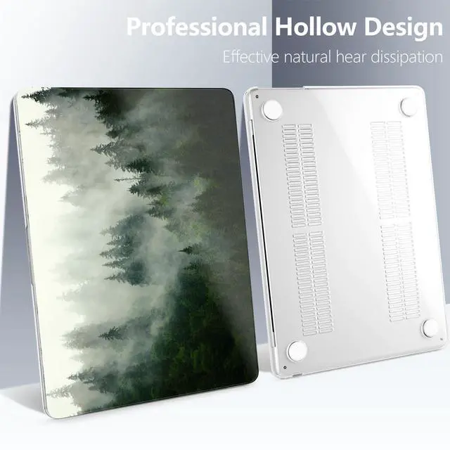 Alt view image 4 of 5 - Batianda Case for 15-inch MacBook Air 2025 M4 2024 M3 2023 M2 Chip Model A3241/A3114/A2941, Unique Designed Protective Plastic Hardshell & Keyboard Cover -Durable Scratch-Resistant, Forest