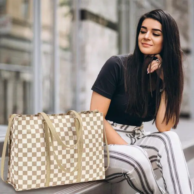 Alt view image 3 of 5 - BTOOP Tote Bag for Women Work Teacher Tote Bag 15.6 inch Laptop Shoulder Bags Handbag Office Briefcase with Clutch Purse