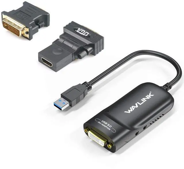 Main image of WAVLINK USB 3.0 to HDMI/DVI/VGA Universal Video Graphics Adapter with Audio Port Supports up to 6 Monitor displays, 2048x1152 External Video Card Adapter Support Windows & Chrome OS