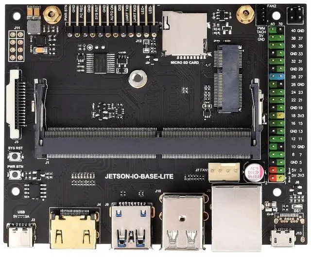 Main image of Waveshare Jetson Nano Lite Development Kit, Carrier Board Only, Compatible with Jetson Nano Module, 100mm x 80mm x 29mm, Mini ITX Motherboard