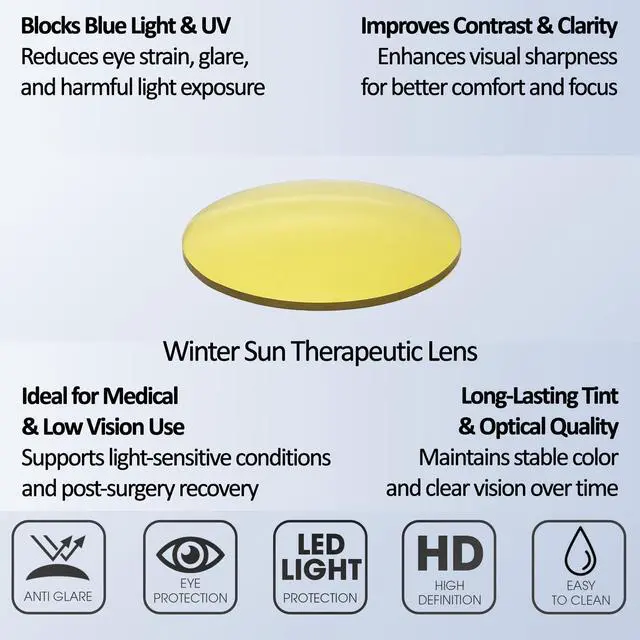 Alt view image 4 of 5 - Medspex Corinne McCormack Channing Color Therapy Reading Glasses +2.75 Tortoise Havana Brown Gold Amber/Gold Yellow Womens Fluorescent Light Sensitivity Chromotherapy Chakra Healing