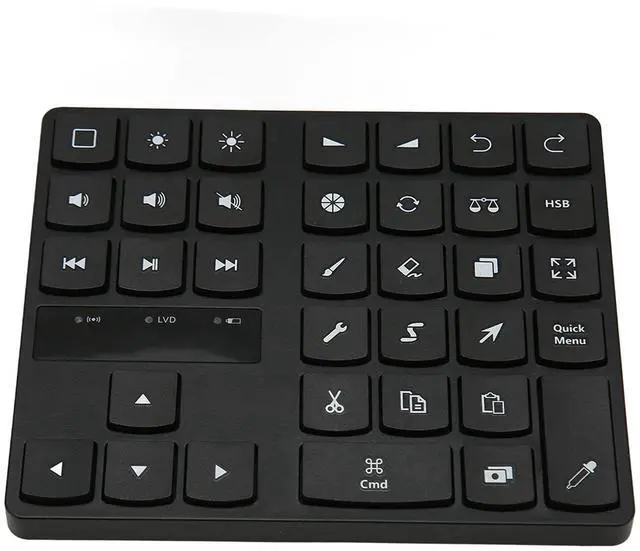 Main image of Generic Keyboard, One Handed Drawing Keyboard, 35 Keys, USB-C, Black, Ergonomic, Compact, iOS, macOS