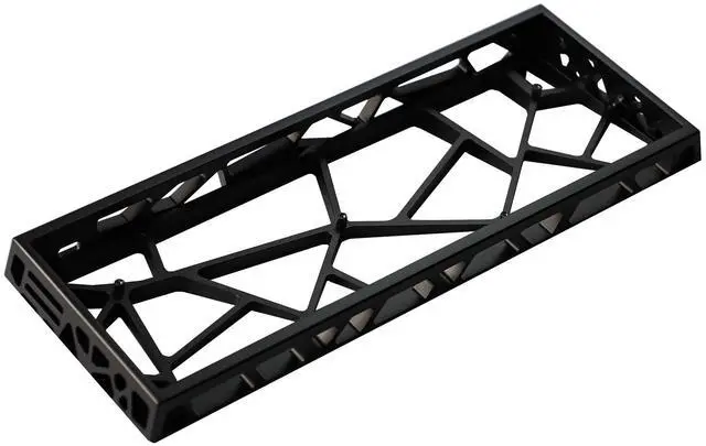 Main image of YMDK 60% Hollow60 GH60 Aluminum Case for Wooting60HE Poker2 Pok3r DZ60 YD60MQ GK61 GK64 DK64 Similar to Holy60 (Anodized Black)