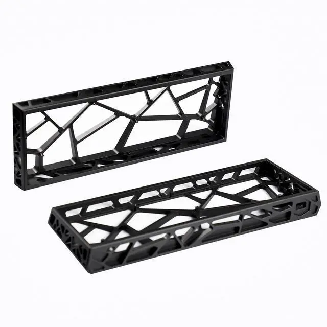 Alt view image 2 of 5 - YMDK 60% Hollow60 GH60 Aluminum Case for Wooting60HE Poker2 Pok3r DZ60 YD60MQ GK61 GK64 DK64 Similar to Holy60 (Anodized Black)