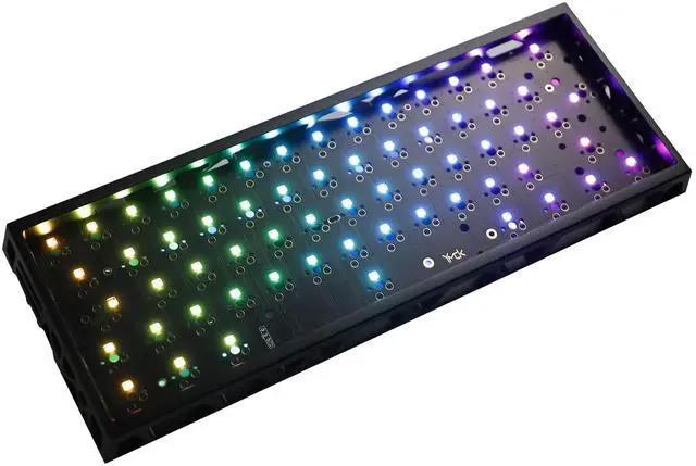 Alt view image 3 of 5 - YMDK 60% Hollow60 GH60 Aluminum Case for Wooting60HE Poker2 Pok3r DZ60 YD60MQ GK61 GK64 DK64 Similar to Holy60 (Anodized Black)