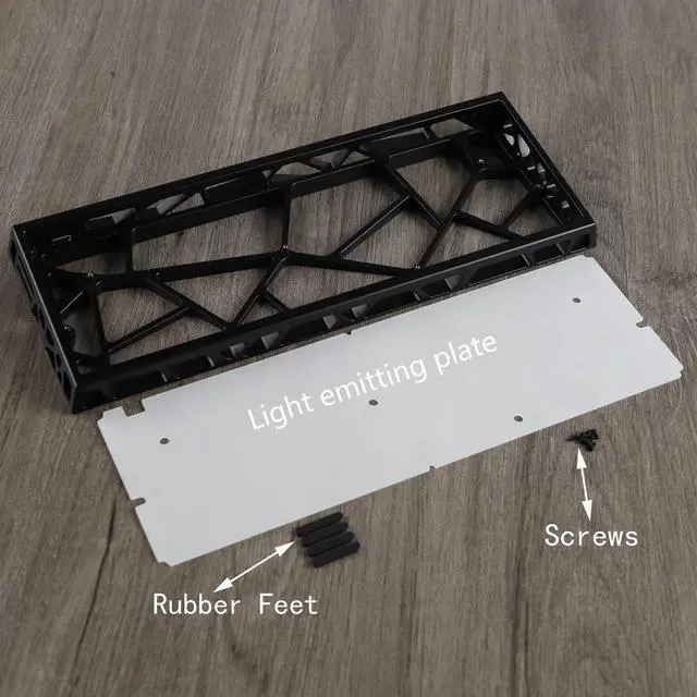 Alt view image 4 of 5 - YMDK 60% Hollow60 GH60 Aluminum Case for Wooting60HE Poker2 Pok3r DZ60 YD60MQ GK61 GK64 DK64 Similar to Holy60 (Anodized Black)