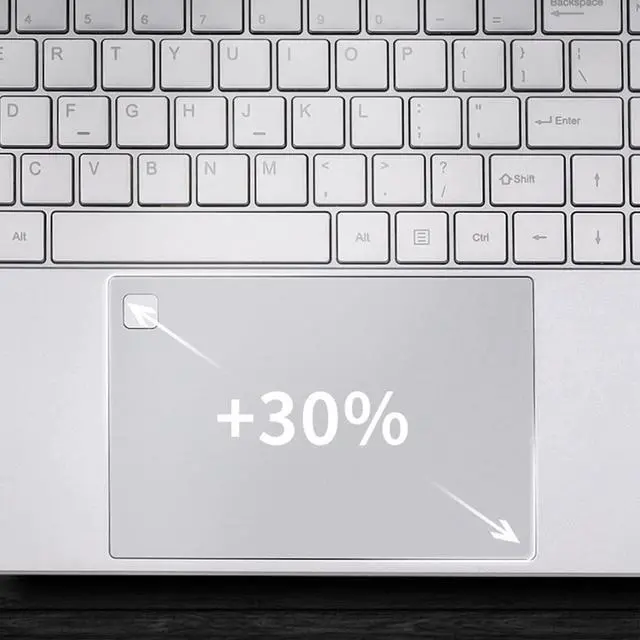 Alt view image 5 of 5 - 15.6 inch Laptop, 16GB Ultra Slim Fingerprint Gaming Laptop for Windows11, for N5095 Processor, 1920x1080 IPS HD Screen, Backlit Keyboard for Office, Silver (16G+128G)