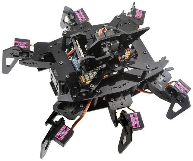 Main image of Adeept RaspClaws Hexapod Spider Robotic Kit Compatible with Raspberry Pi 4 3 Model B+ B, OpenCV Target Tracking, Video Transmission, Raspberry Pi STEAM Crawling Robot with PDF Manual