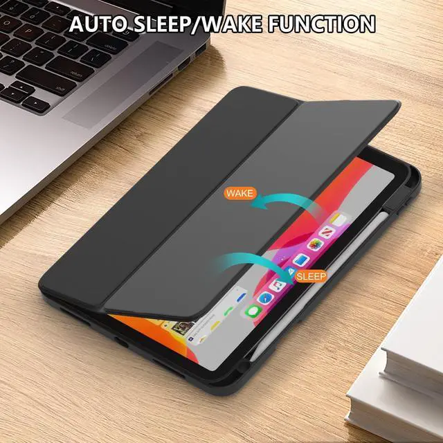 Alt view image 5 of 5 - DINGGUAGUA Case for iPad A16 11th Generation 11 inch 2025, iPad 10th Generation 10.9 Inch 2022 with Built-in Pencil Holder Cover with Detachable Clear Back Shell A2696 A2757 Auto Wake/Sleep,Black