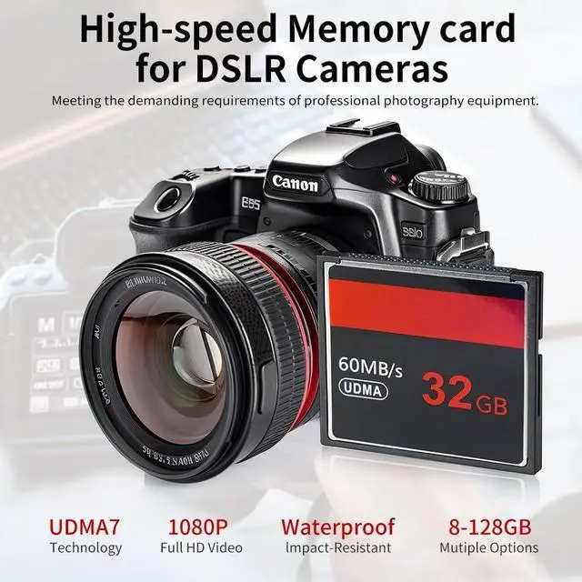 Alt view image 5 of 5 - Original 32GB CF MemoryCard,UDMA Speed Up to 60MB/s,Original Camera CF Card