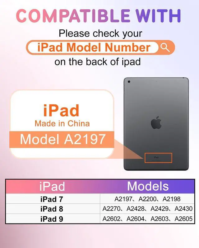 Alt view image 2 of 5 - Uppuppy for iPad 9th/8th/7th Generation Case 10.2 Inch Girls Cute Boys Women Folio Smart Cover with Pencil Holder Astronaut Cool Men Design Teens Unique Y2K Cases for iPad 7/8/9 Gen A2602 A2270 A2197