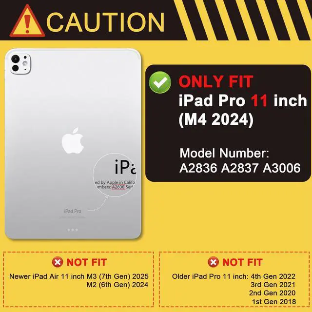 Alt view image 2 of 5 - MEEgoodo Case for M4 iPad Pro 11 inch Case 2024, Tablet Cover with Trifold Stand & Pencil Holder & Auto Wake/Sleep & Soft TPU Back Cover, Beautiful Fantasy Flower