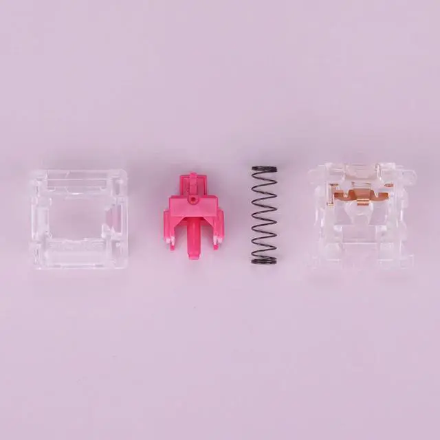 Alt view image 3 of 4 - kutethy GATERON Aliaz Silent Pink Tactile Switch, RGB LED 5 Pin 60gf Keyboard Switches for MX Mechanical Keyboard (72PCS)