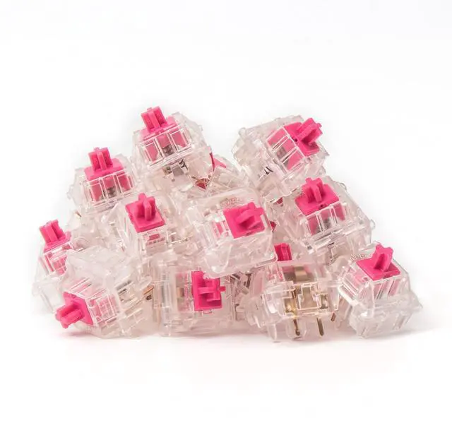 Alt view image 4 of 4 - kutethy GATERON Aliaz Silent Pink Tactile Switch, RGB LED 5 Pin 60gf Keyboard Switches for MX Mechanical Keyboard (72PCS)