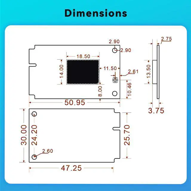Alt view image 5 of 5 - Heltec WiFi HaLow Module Mini PCIe - IEEE 802.11ah 1km Range 32.5Mbps 902-928MHz for IoT Smart Home Industrial Automation (HT-HC01P)