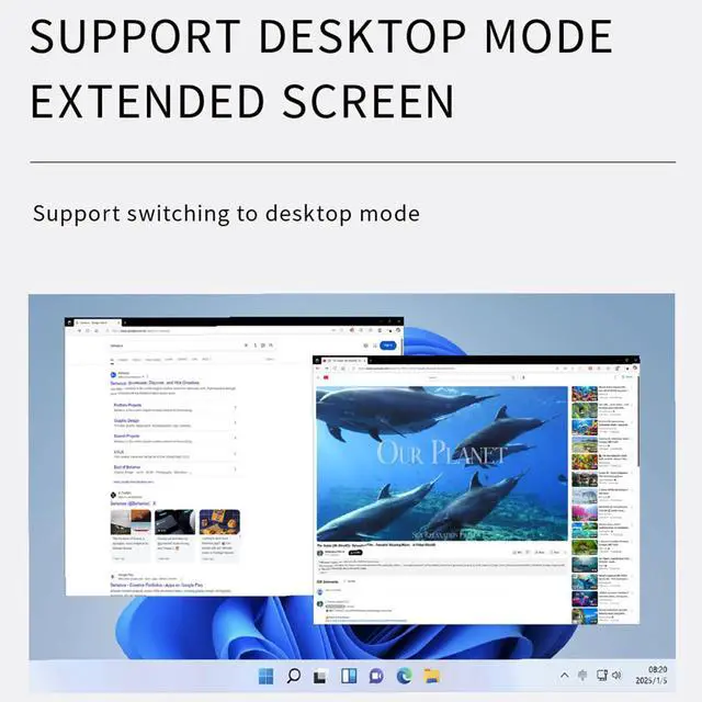 Alt view image 3 of 5 - WOWNOVA 8 Inch LCD Screen Inside PC Case Screen (Desktop Mode Added), 1 Click 1 Cable to Get Started Computer Temperature Display Monitor, Sensor Panel for Inside PC Case with Screen (Black)