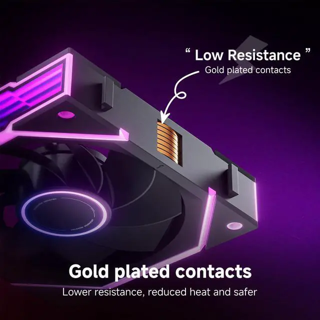Alt view image 3 of 5 - AsiaHorse Nyota Ultra 120mm PC Case Fan - Space-Inspired Design (Infinity Mirror + RGB Ring), 9 Blades 58.5 CFM, Modular Build, Ultra-Quiet Silicone Pads, PWM Control-Quiet Hydro Bearing
