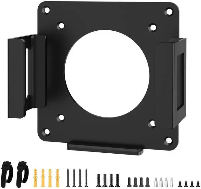Main image of Bedycoon Metal Mount for GMKtec Mini PC VESA Wall and Under Desk Mount for GMKtec G6/ M6/ M5/ K9/ K8/ K7/ K6/ K5 Mini Desktop Computer Mounting Bracket with Cable Ties Micro PC Holder for GMKtec