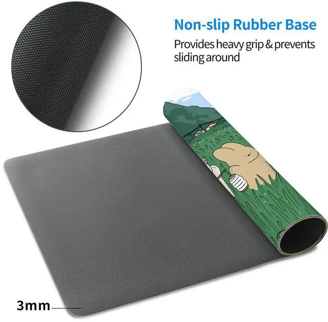 Alt view image 5 of 5 - MAYCARI Cute Desk Mat Cartoon Desk Pad Mouse Pad Kawaii Large Green Rabbit Dog Gaming Mousepad XXL Laptop Keyboard Desktop Writing Pad for Girls Students 31.5"X15.7"