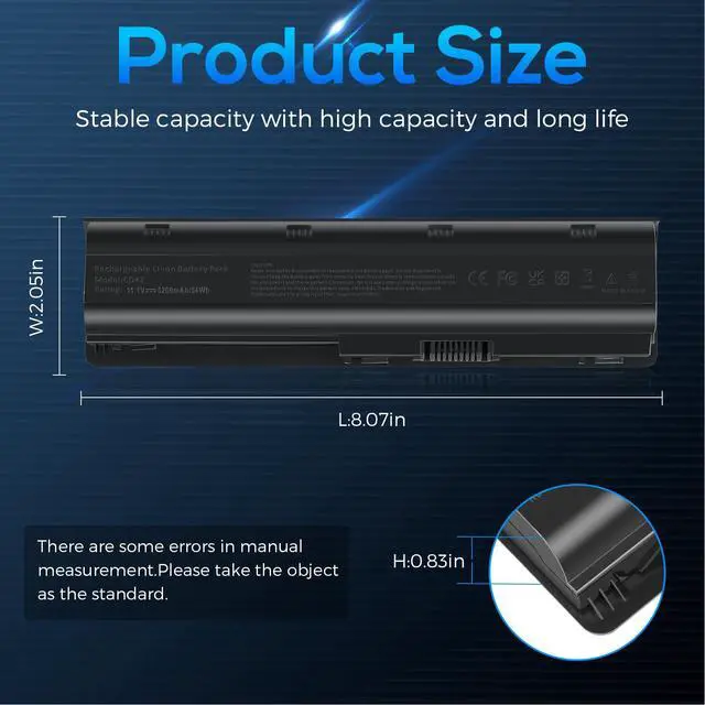 Alt view image 5 of 5 - Fancy Buying MU06 MU09 Laptop Battery for HP Spare 593553-001 593554-001 636631-001 584037-001 593550-001 593562-001 Compaq Presario CQ42 CQ56 CQ57 CQ62 Pavilion G7 G6 G4 DM4