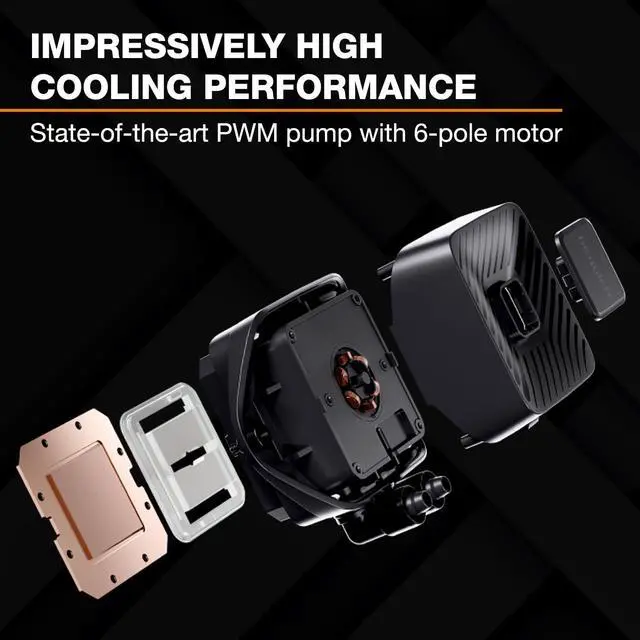 Alt view image 2 of 5 - be quiet! Pure Loop 3 240mm All-in-One Water Cooling for Slightly Overclocked AMD/Intel Systems, 2X Pure Wings 3 120mm PWM High-Speed Fans, High Static Pressure, Whisper-Quiet PWM Pump