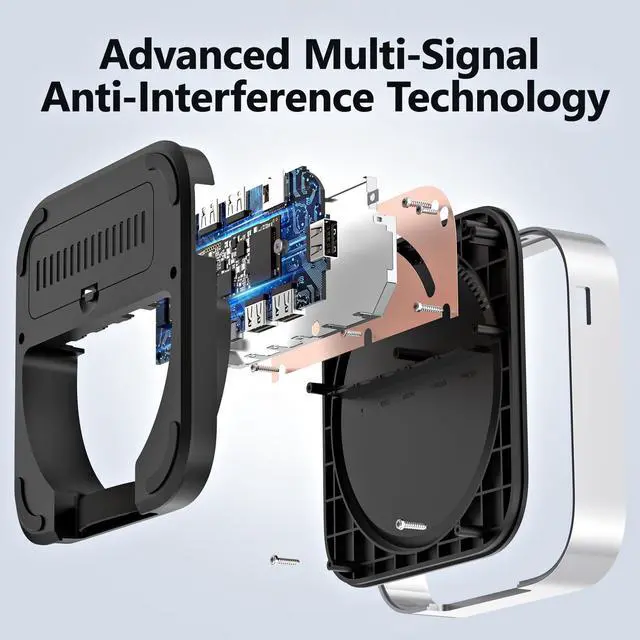 Alt view image 4 of 5 - Mac mini M4 Dock, 9 +1 in 1 Mac mini M4 Hub, SSD & Host Dual Ports with 20 Gbps Mac mini M4 Dock Station with 6xUSB A, SD/TF Card Reader with 2280 NVMe SSD for Mac mini M4, Mac mini M4 Pro