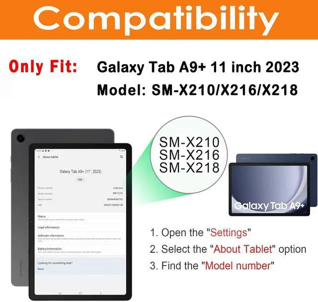 Alt view image 2 of 5 - Keyboard Case Compatible for Galaxy Tab A9+/A9 Plus 11 Inch 2023 Model SM-X210/X216/X218, Wireless Bluetooth Keyboard Cover Compatible for Samsung Galaxy Tablet A9+ with Pencil Holder Pink