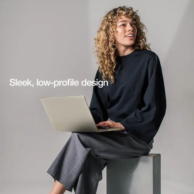 Alt view image 3 of 5 - Incase Textured Hardshell D3 Horizontal Brush - MacBook Air 13 inch Case - 2022, 2021, 2020, 2019, 2018, M1 - MacBook Case, Laptop Cover, Protective Hard Shell, Scratch Resistant - Roma Grey