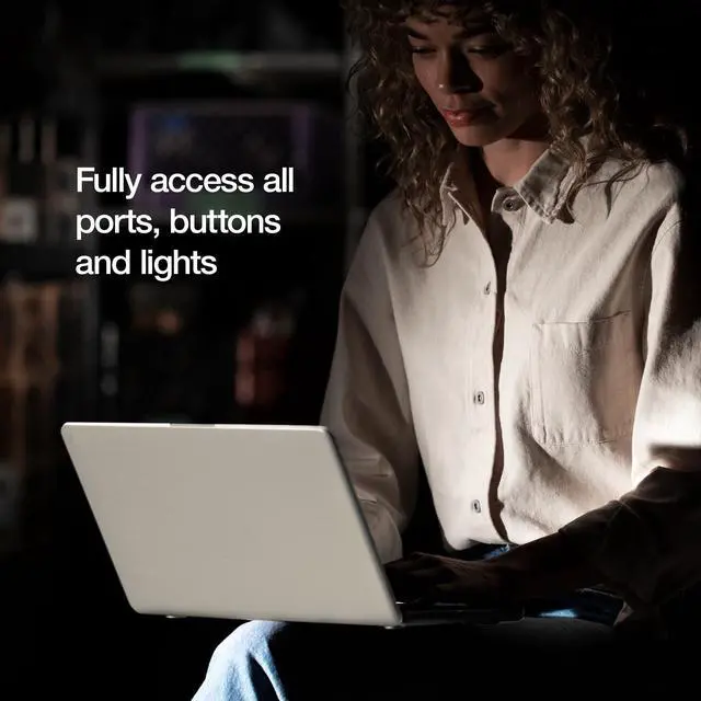 Alt view image 4 of 5 - Incase Textured Hardshell D3 Horizontal Brush - MacBook Air 13 inch Case - 2022, 2021, 2020, 2019, 2018, M1 - MacBook Case, Laptop Cover, Protective Hard Shell, Scratch Resistant - Roma Grey