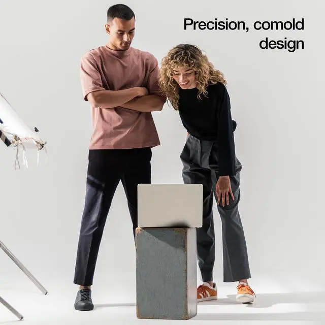 Alt view image 5 of 5 - Incase Textured Hardshell D3 Horizontal Brush - MacBook Air 13 inch Case - 2022, 2021, 2020, 2019, 2018, M1 - MacBook Case, Laptop Cover, Protective Hard Shell, Scratch Resistant - Roma Grey