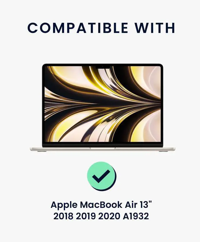 Alt view image 2 of 5 - kwmobile Laptop Privacy Screen for Apple MacBook Air 13" 2018 2019 2020 A1932 - Computer Privacy Screen Shield - Laptop Monitor Protector - Anti Glare and Blue Light Blocking