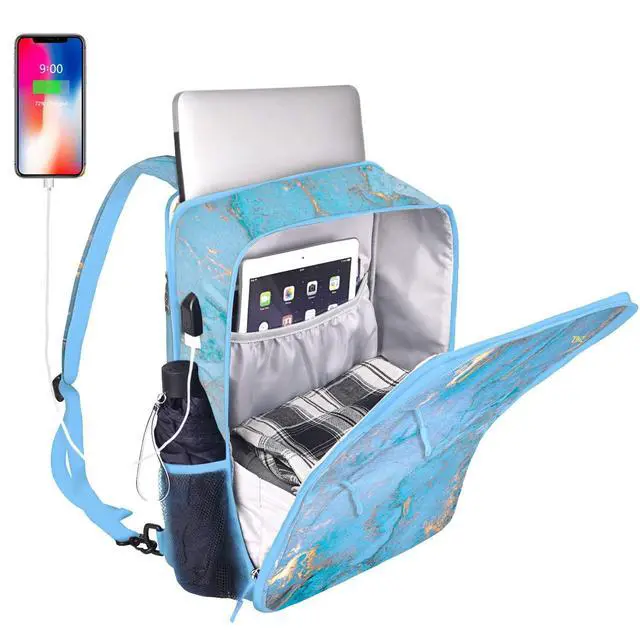 Alt view image 4 of 5 - ZINZ Slim & Expandable Laptop Backpack 15 15.6 16 Inch Sleeve with USB Port, Spill-Resistant Notebooks Bag Case for Most 14-16 Inch MacBooks Surface-Books Dell HP Lenovo Asus Computers,B01M01
