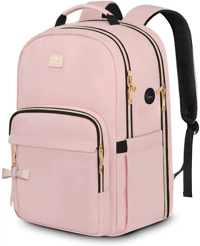 Alt view image 2 of 5 - MATEIN Anti Theft Laptop Backpack for Women, 15.6 Inch College Travel Backpack with Theftproof Zippers & RFID Pocket, Large Water Resistant Work Computer Bag for Nurse College