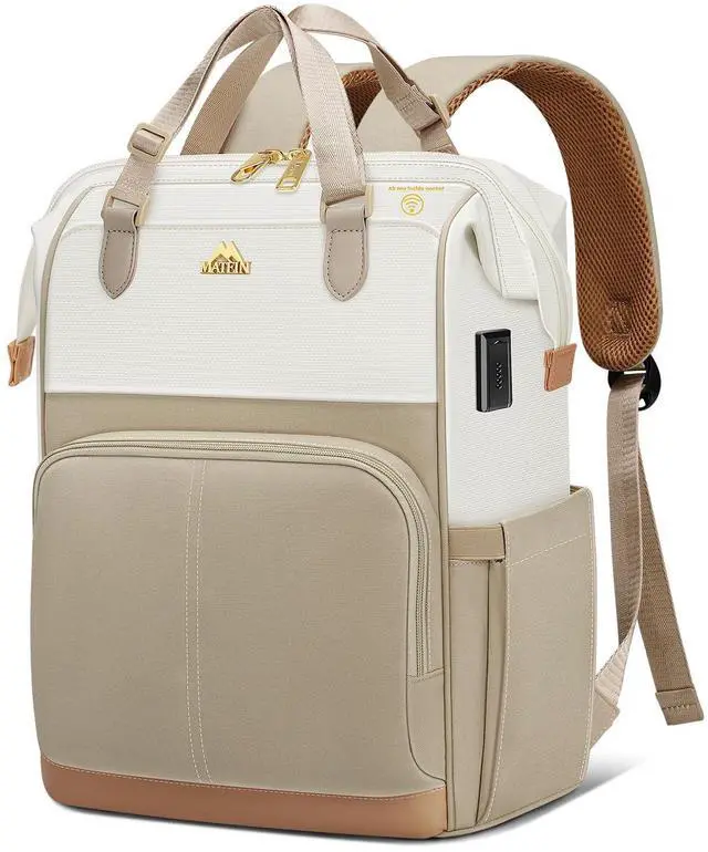 Alt view image 5 of 5 - MATEIN Anti Theft Laptop Backpack for Women, 15.6 Inch College Travel Backpack with Theftproof Zippers & RFID Pocket, Large Water Resistant Work Computer Bag for Nurse College