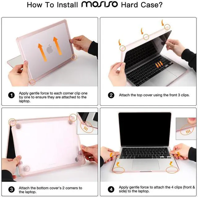 Alt view image 3 of 5 - MOSISO Compatible with MacBook Air 13 inch Case 2025 2024 2023 2022 M4 A3240 M3 A3113 M2 A2681,Anti-Cracking Heavy Duty TPU Bumper Hard Case&Keyboard Skin&ScreenFilm for MacBook Air 13.6, Beige