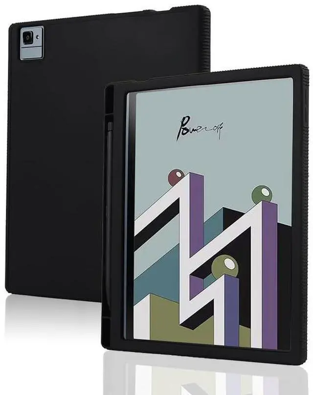 Main image of MINGFENG FRO Slim Silicone Back Cover for Onyx Boox Tab Ultra C Pro Case Pencil Holder 10.3" eBook Soft Protective Shell Boox Tab 10 10C Pro (Black)