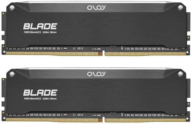 Main image of OLOy DDR4 RAM 16GB (2x8GB) Black Hairline Blade 3600 MHz CL18 1.35V 288-Pin Desktop Gaming UDIMM (MD4U0836181BRLDE)