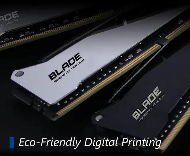 Alt view image 5 of 5 - OLOy DDR4 RAM 16GB (2x8GB) Black Hairline Blade 3600 MHz CL18 1.35V 288-Pin Desktop Gaming UDIMM (MD4U0836181BRLDE)