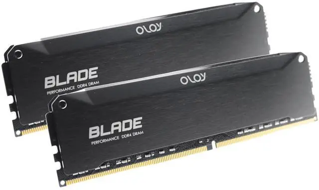 Alt view image 3 of 5 - OLOy DDR4 RAM 16GB (2x8GB) Black Hairline Blade 3600 MHz CL18 1.35V 288-Pin Desktop Gaming UDIMM (MD4U0836181BRLDE)