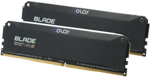 Alt view image 4 of 5 - OLOy DDR4 RAM 16GB (2x8GB) Black Hairline Blade 3600 MHz CL18 1.35V 288-Pin Desktop Gaming UDIMM (MD4U0836181BRLDE)